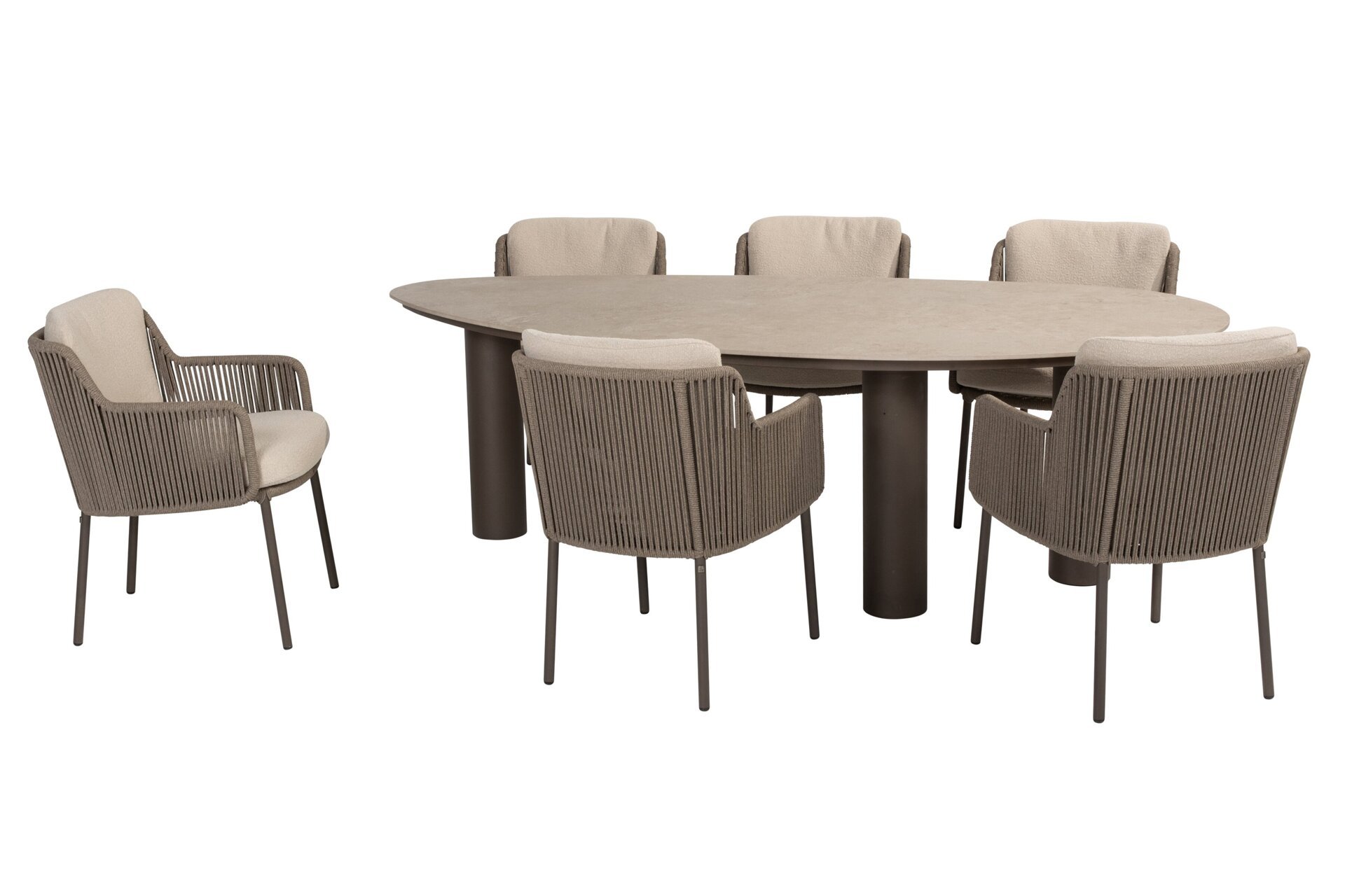 214149-17115-17117_ Bernini dining set Terre with Arizona dining table pebble shape ceramic 240x120cm 02.jpg