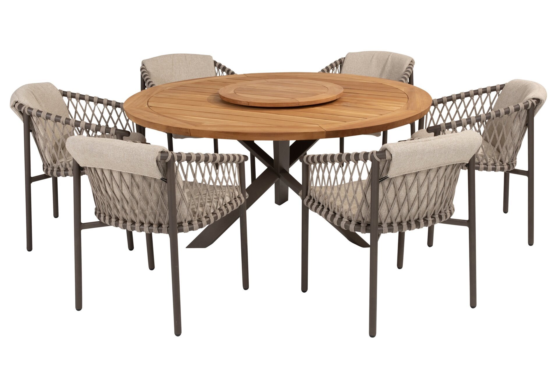 17071-91306-91596-91309_ Allora dining set with Prado dining table 160cm Terre legs and Lazy Susan 01.jpg