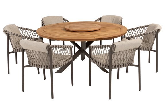 17071-91306-91596-91309_ Allora dining set with Prado dining table 160cm Terre legs and Lazy Susan 01.jpg