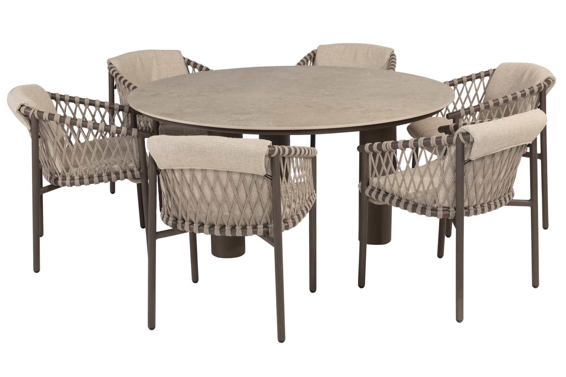 17071-17116-17117_ Allora dining set Terre with Arizona dining table ceramic top 160cm 01.jpg