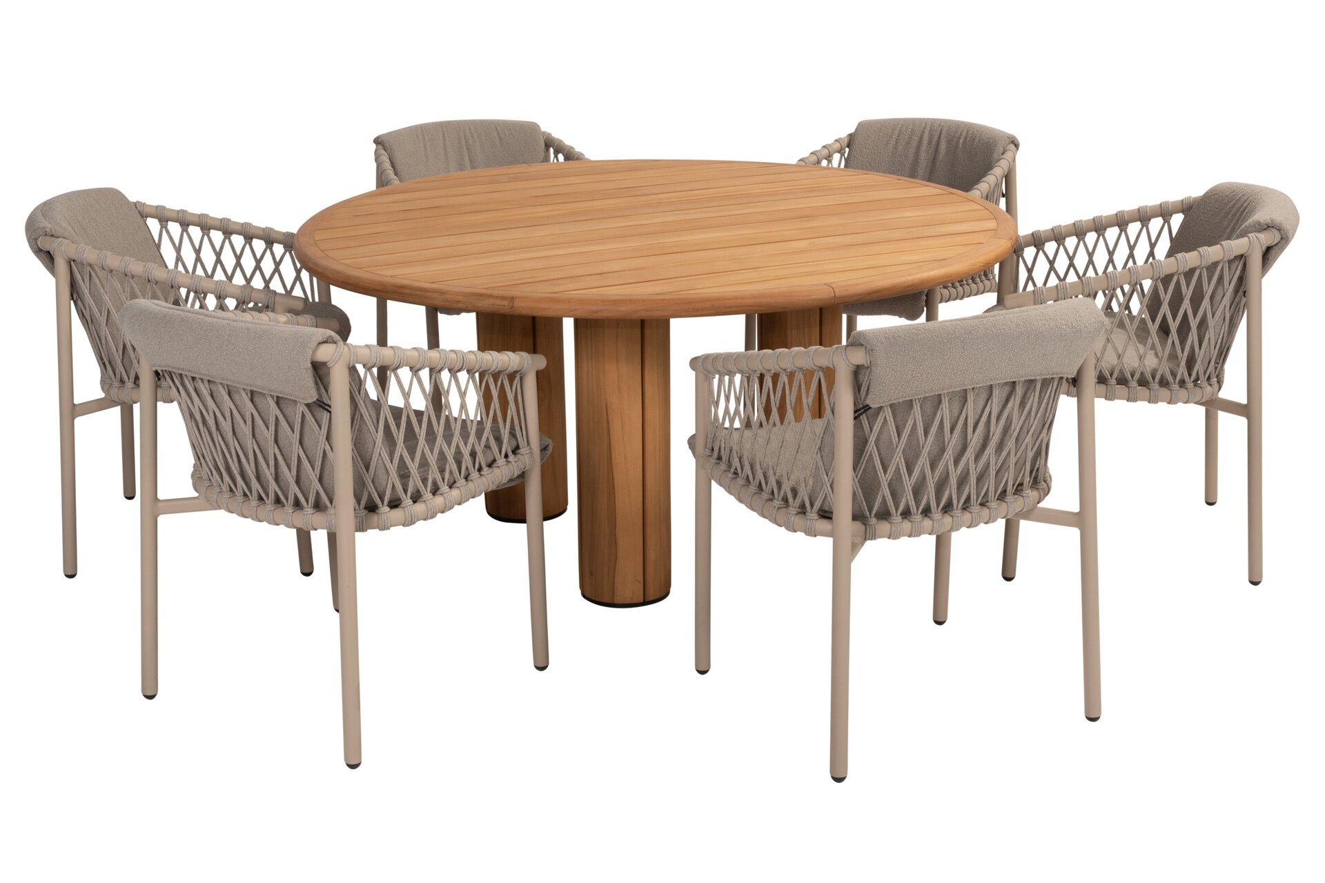 17070-91655-91669_ Allora dining set Latte with Corsica 160cm table teak 01.jpg