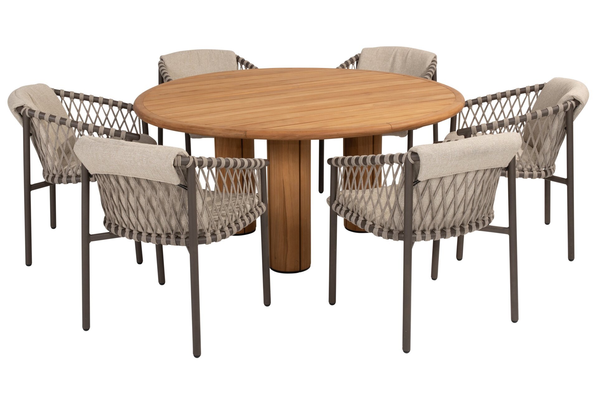 17071-91655-91669_ Allora dining set Terre with Corsica dining table teak 160cm 01.jpg